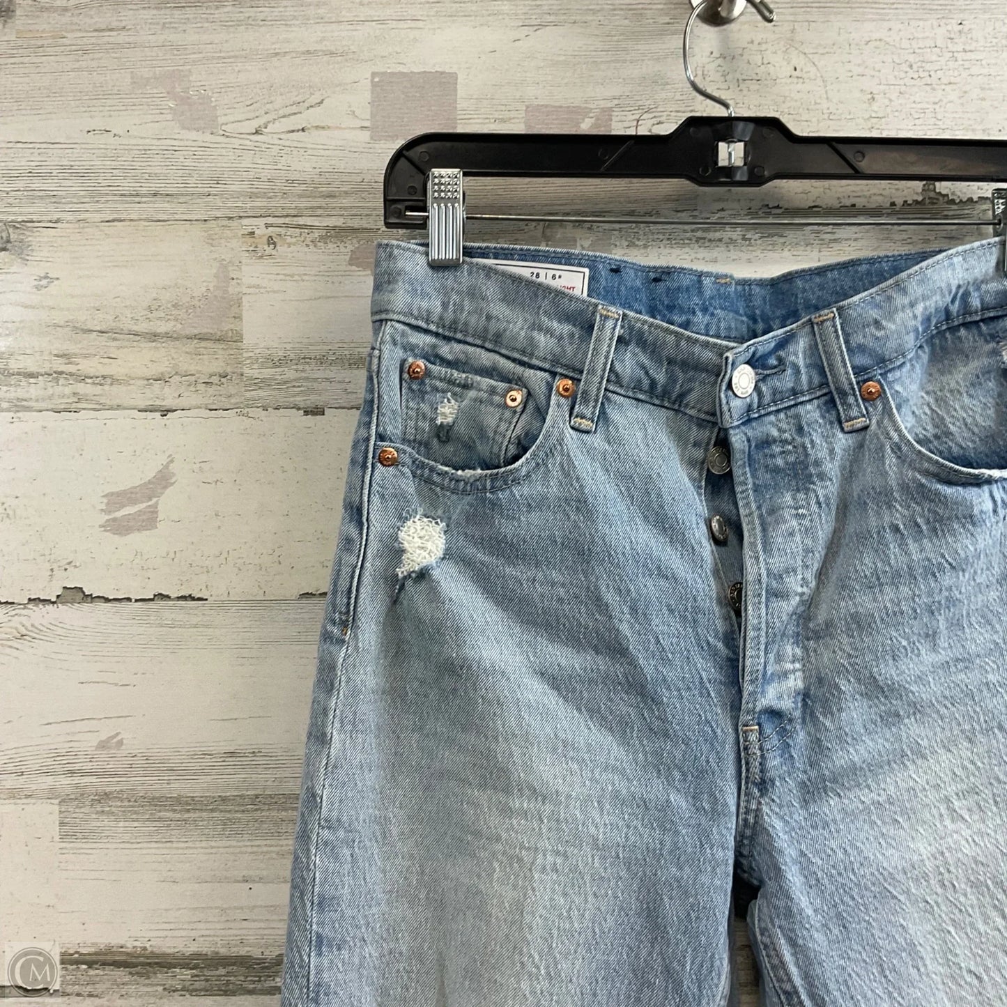 Jeans Straight By Gap In Blue Denim, Size: 6