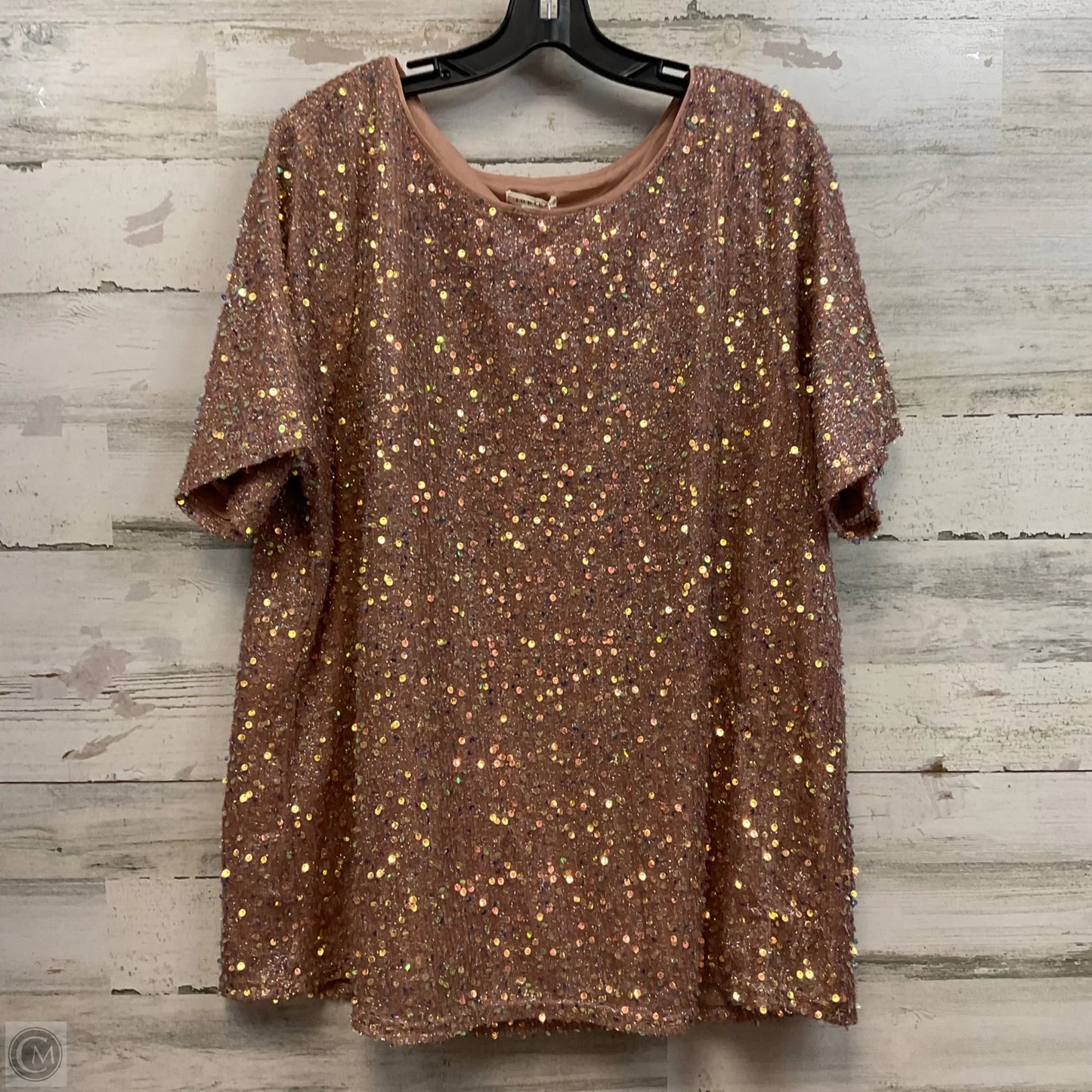 Top Short Sleeve By Jodifl In Pink, Size: 1x