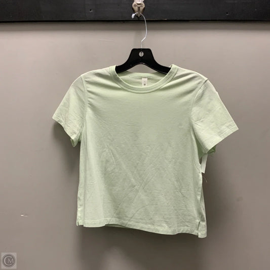 Athletic Top Short Sleeve By Lululemon In Green, Size: S