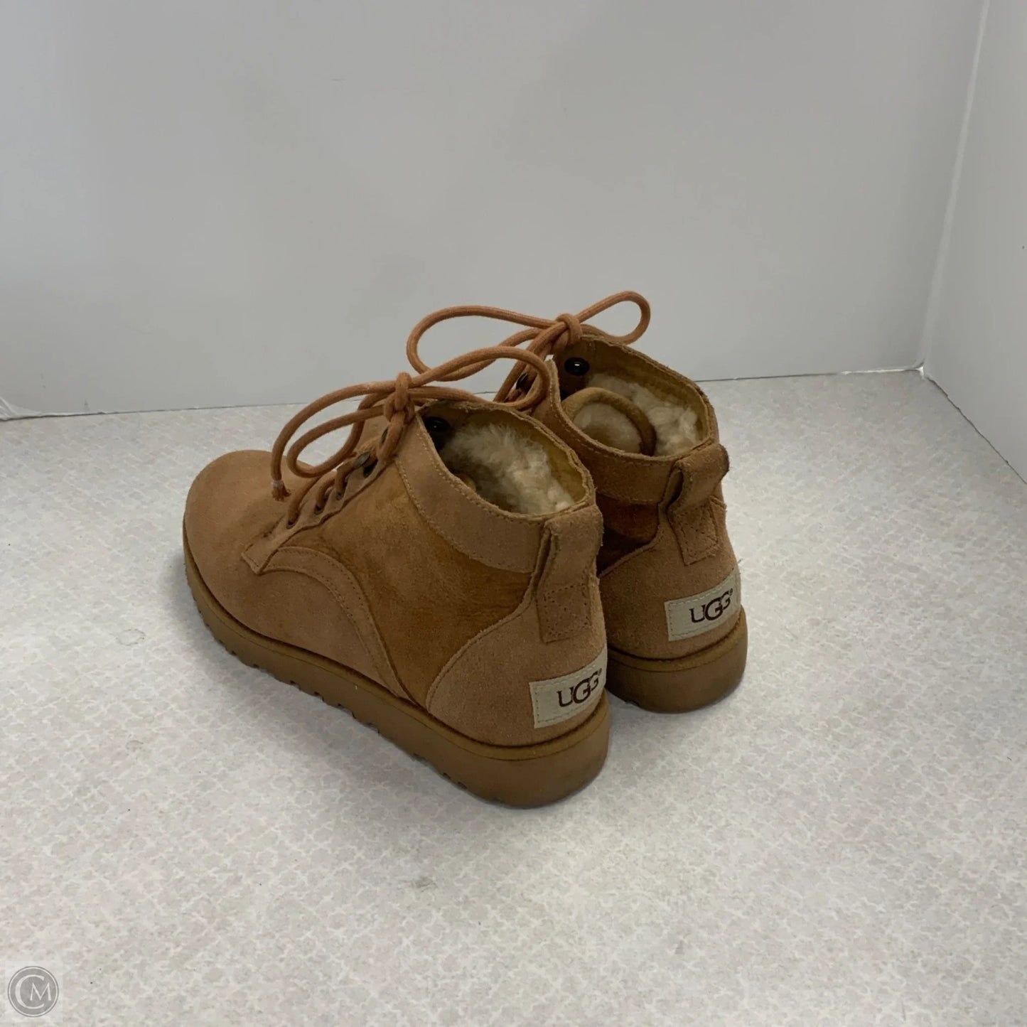 Boots Ankle Flats By Ugg In Brown, Size: 7.5