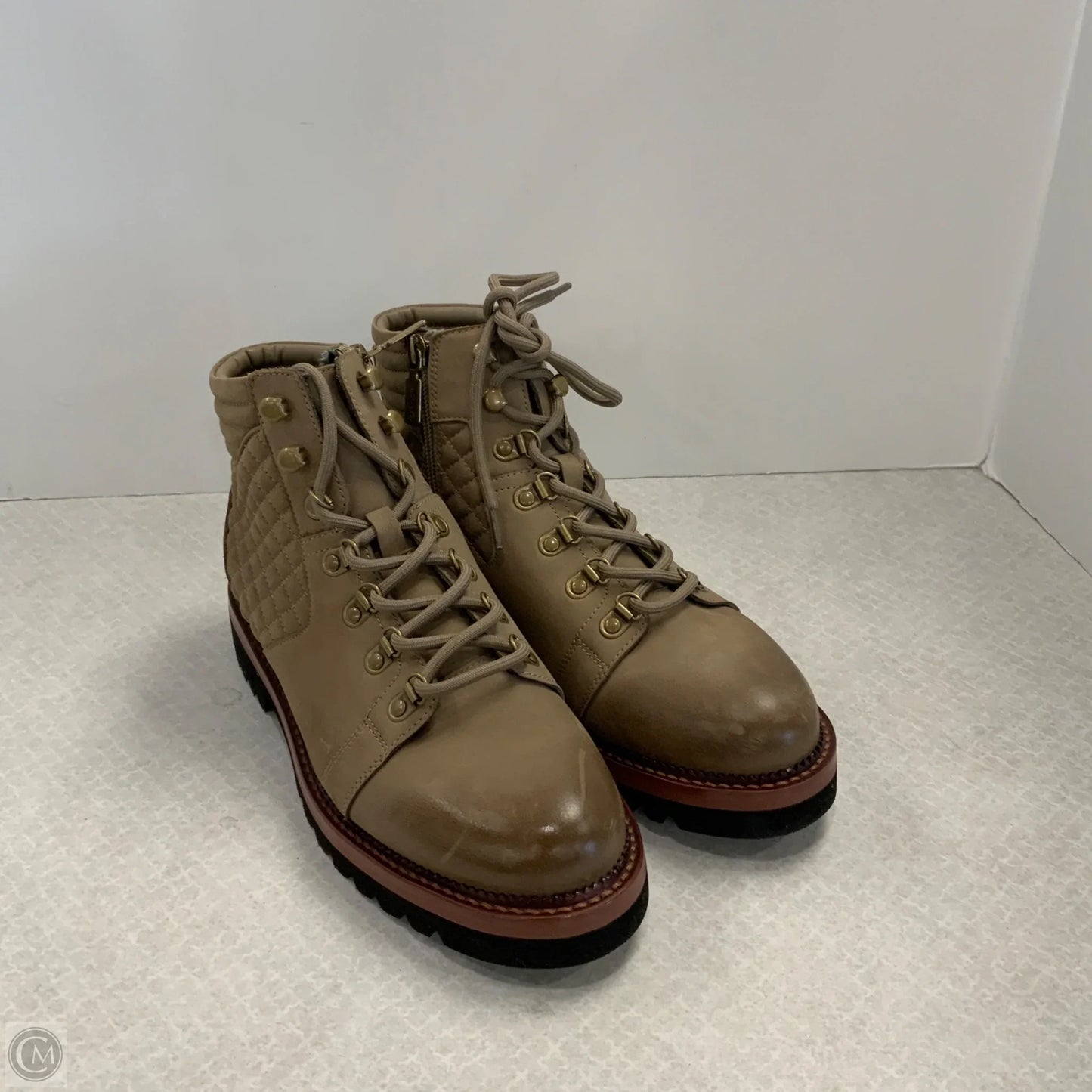 Boots Ankle Flats By Blondo In Brown, Size: 7.5