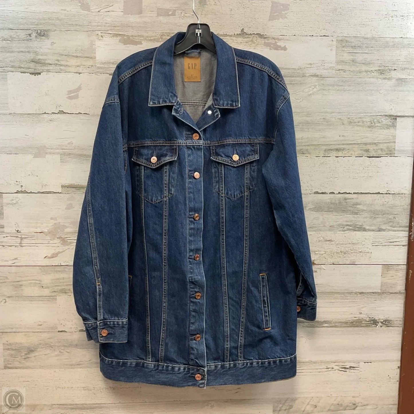 Jacket Denim By Gap In Blue, Size: L