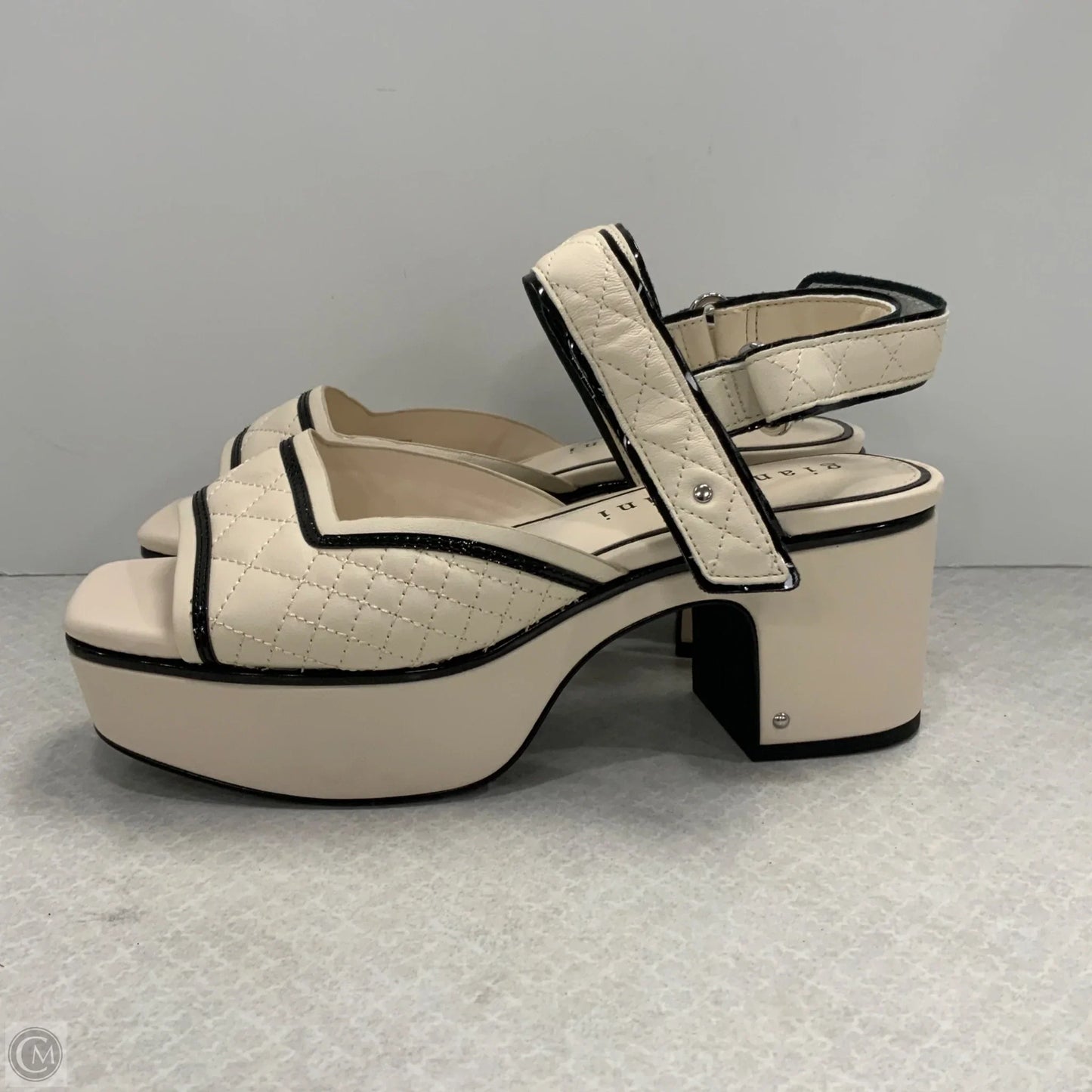 Sandals Heels Block By Gianni Bini In Cream, Size: 9.5