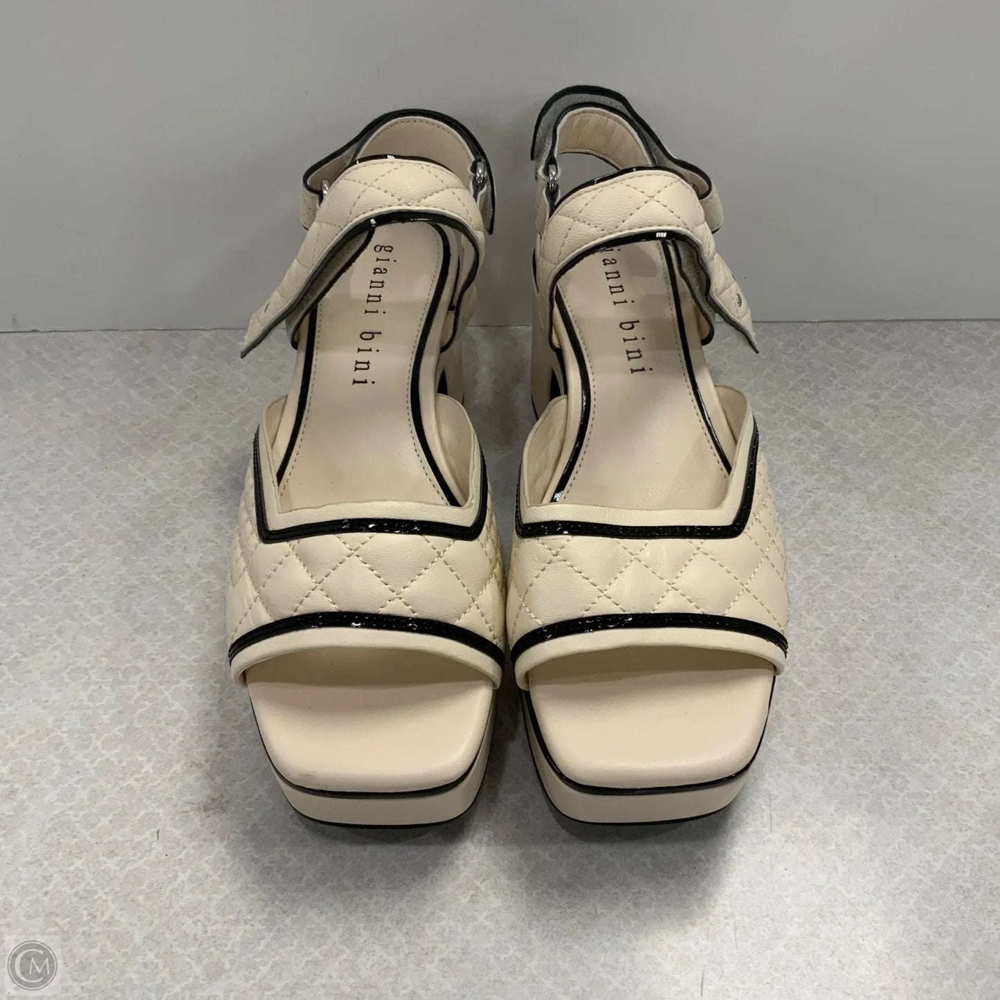 Sandals Heels Block By Gianni Bini In Cream, Size: 9.5