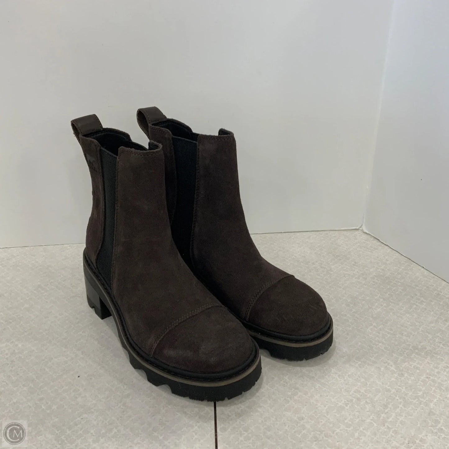 Boots Ankle Heels By Sorel In Brown, Size: 7.5