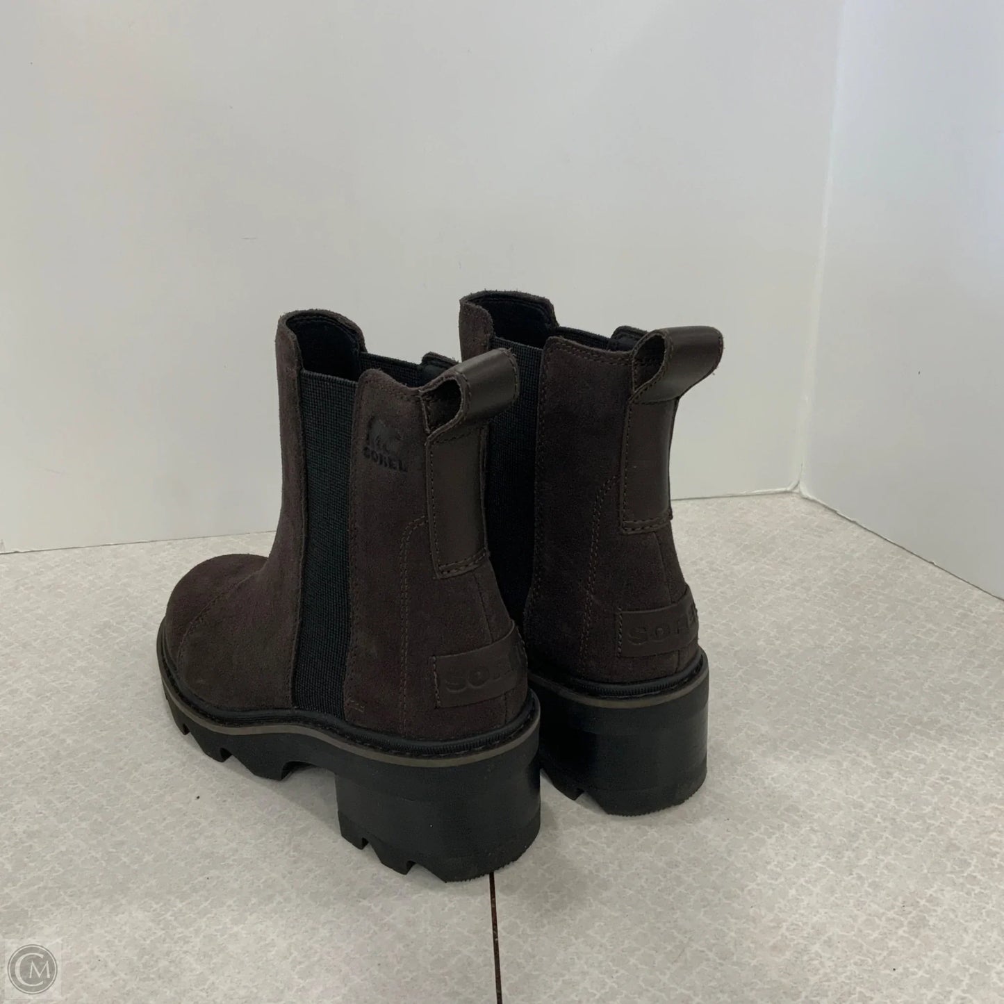 Boots Ankle Heels By Sorel In Brown, Size: 7.5