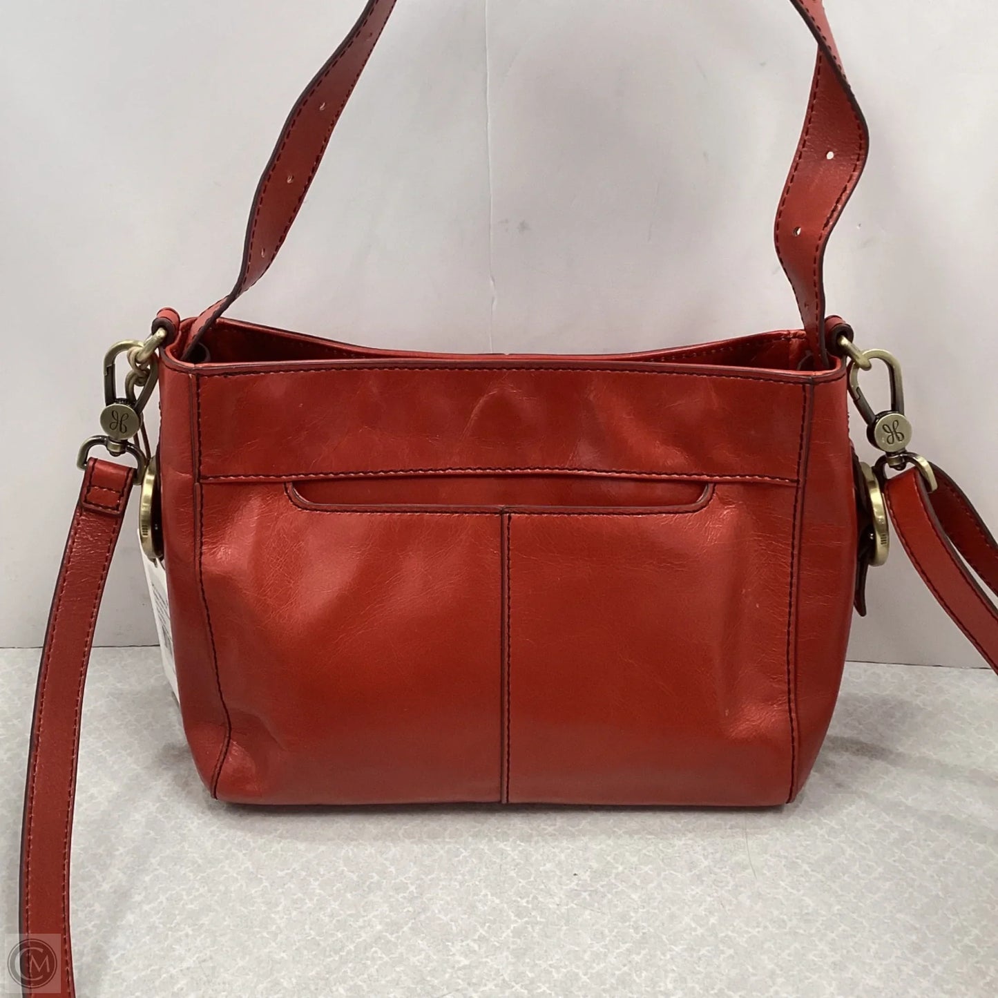 Handbag Leather By Hobo Intl, Size: Medium