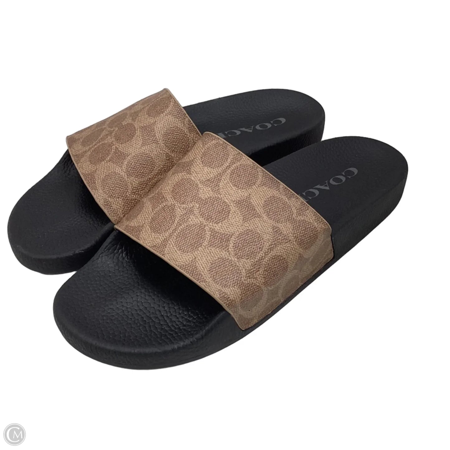 Sandals Designer By Coach In Black & Brown, Size: 10