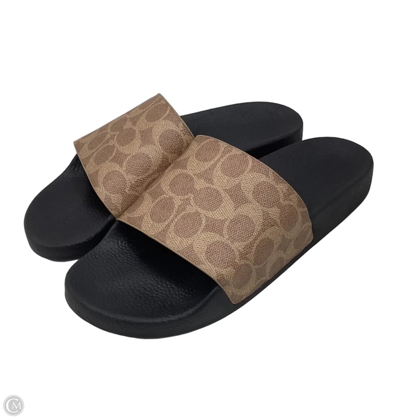 Sandals Designer By Coach In Black & Brown, Size: 9