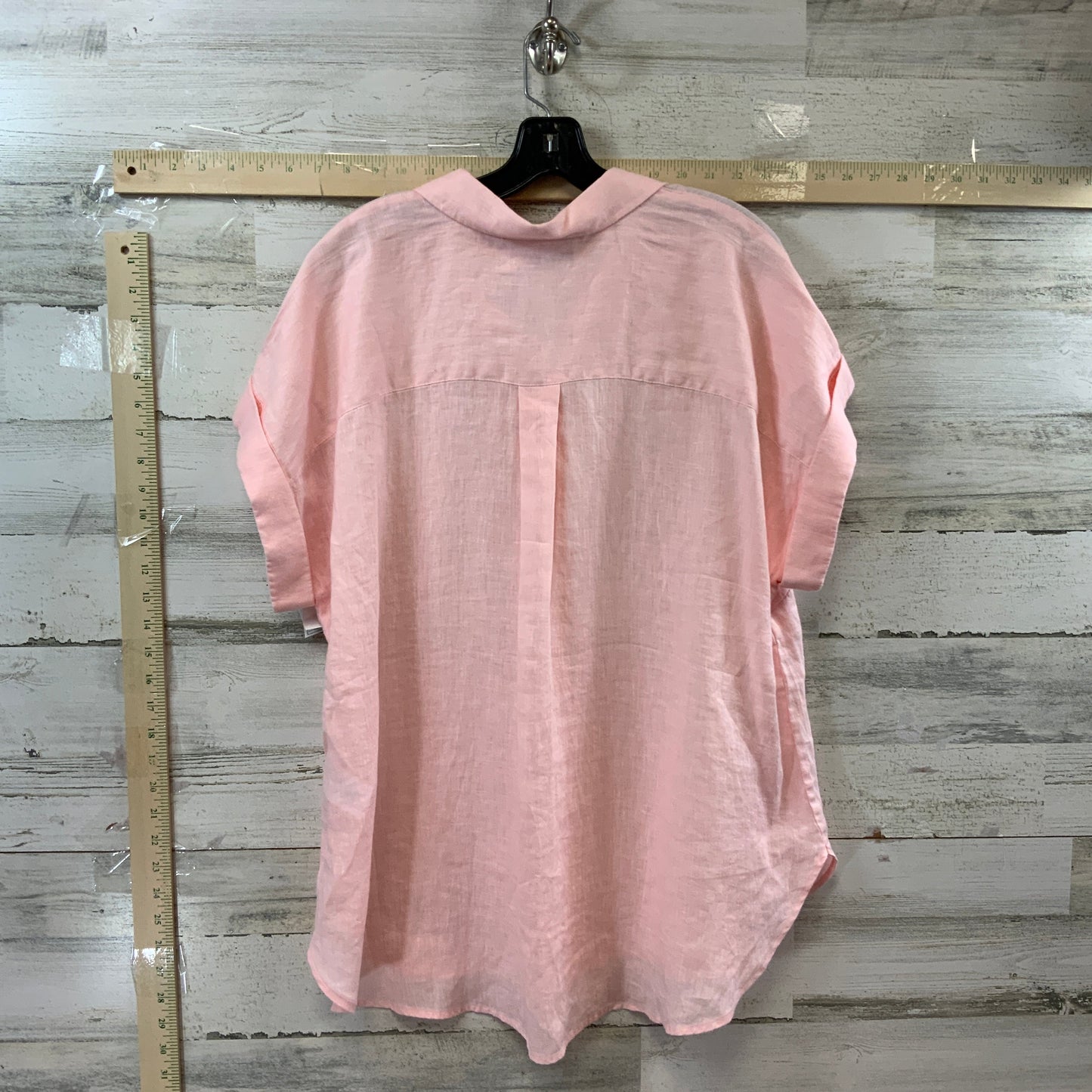 Pink Blouse Short Sleeve Ralph Lauren Black Label, Size 1x