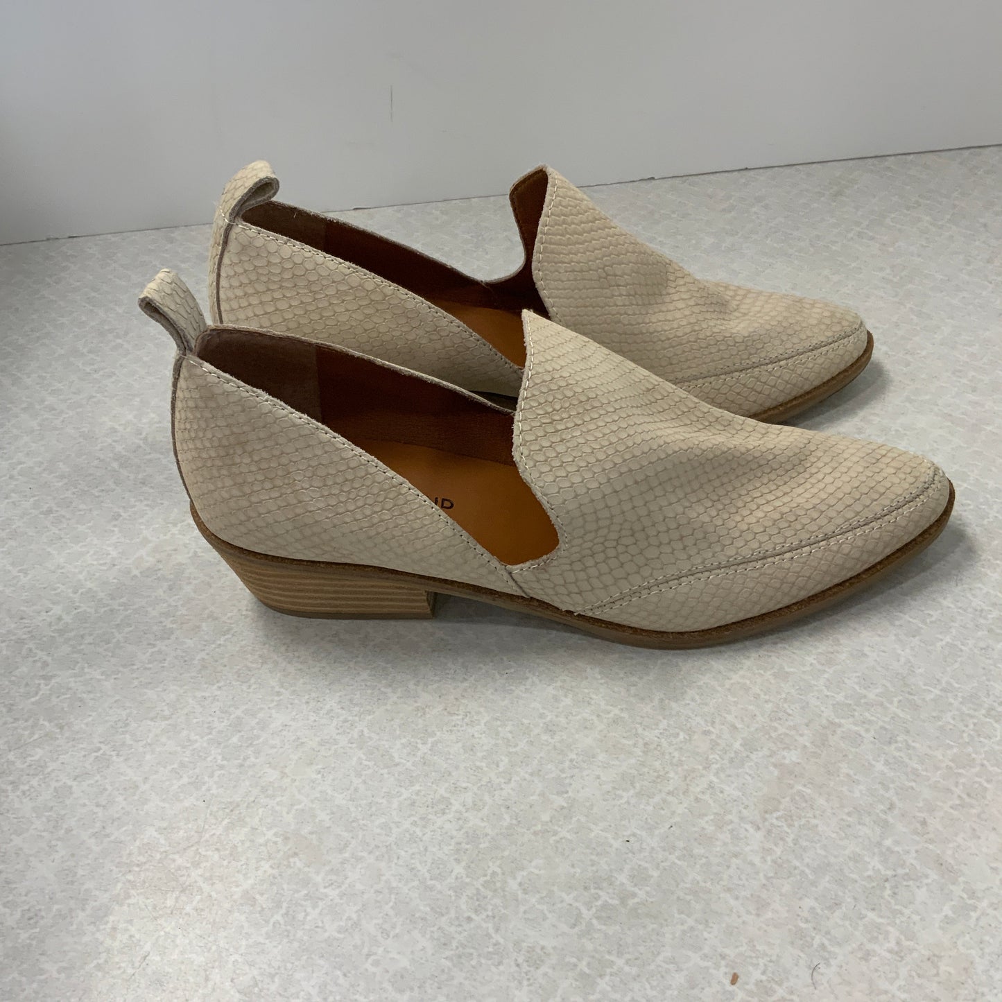 Cream Boots Ankle Heels Lucky Brand, Size 6