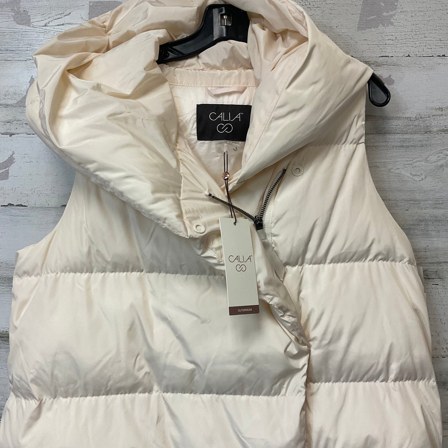 Vest Puffer & Quilted By Calia In Cream, Size: M