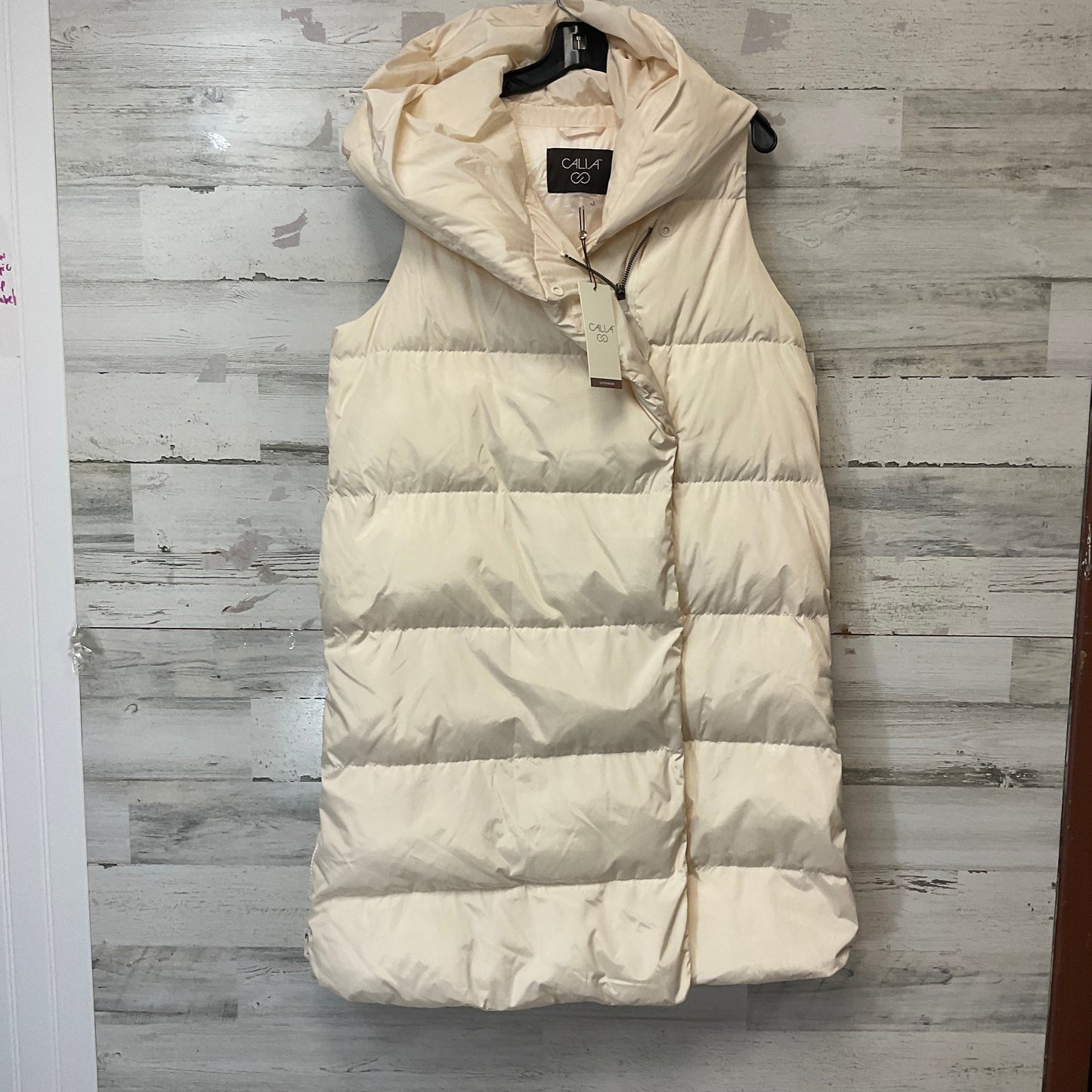 Vest Puffer & Quilted By Calia In Cream, Size: M