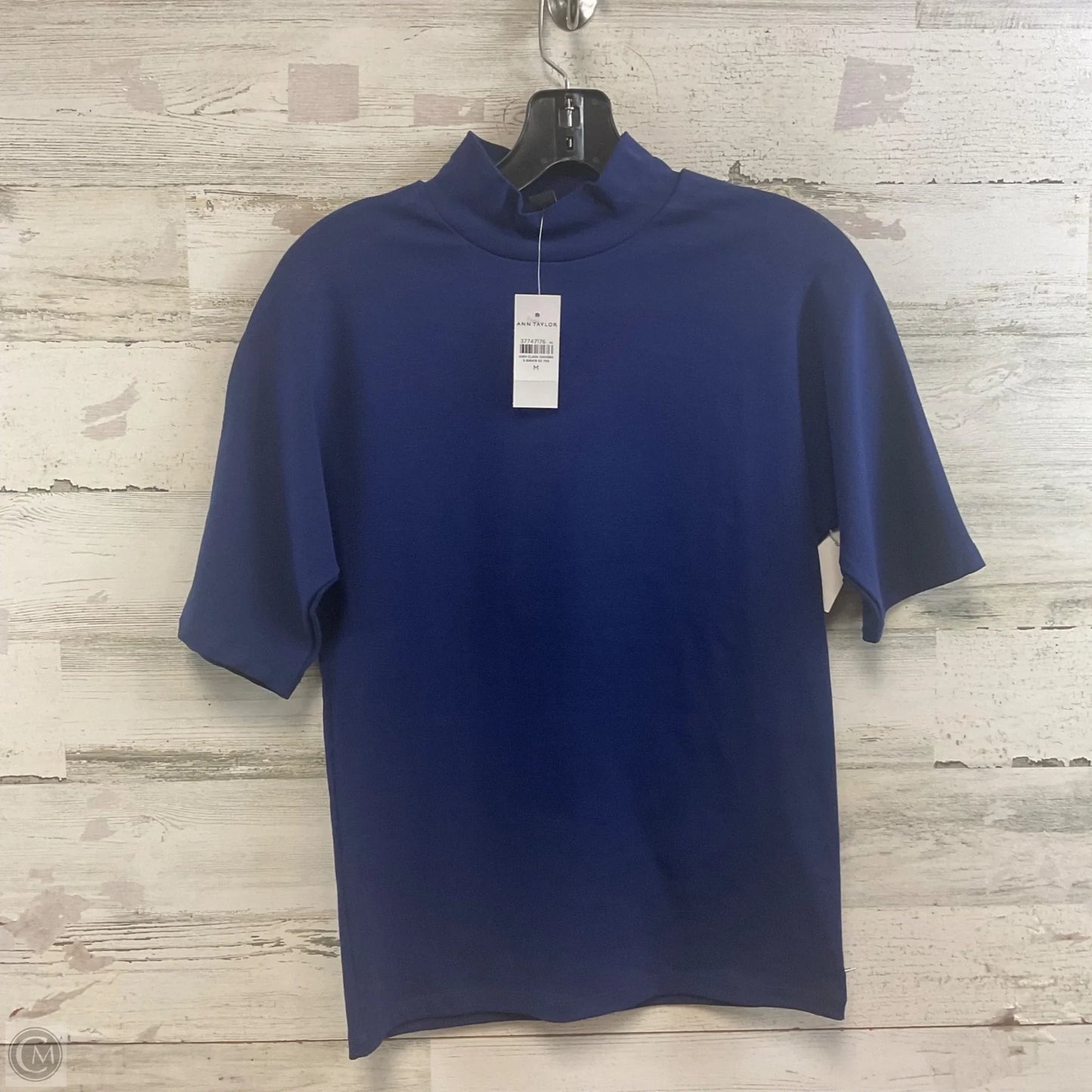 Top Short Sleeve By Ann Taylor In Blue, Size: M