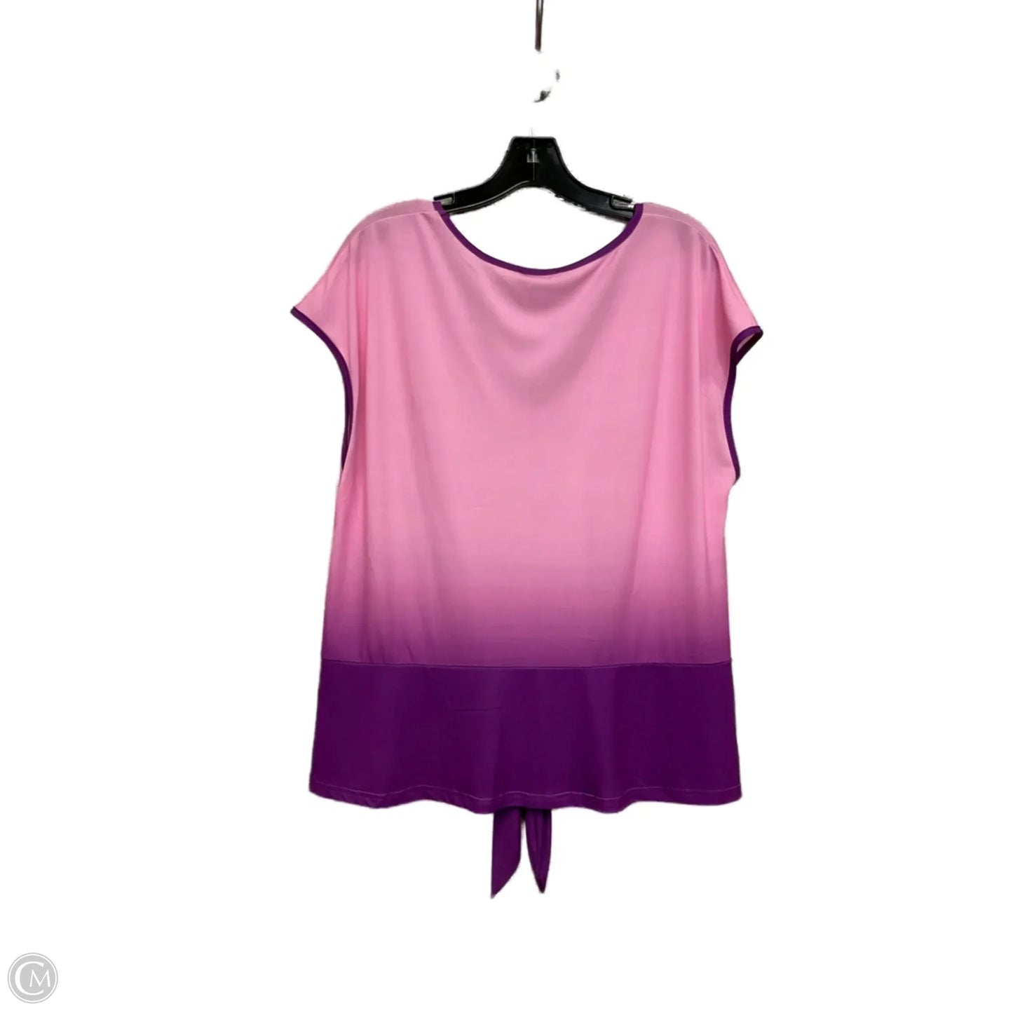 Top Short Sleeve By Lily In Pink, Size: Xl