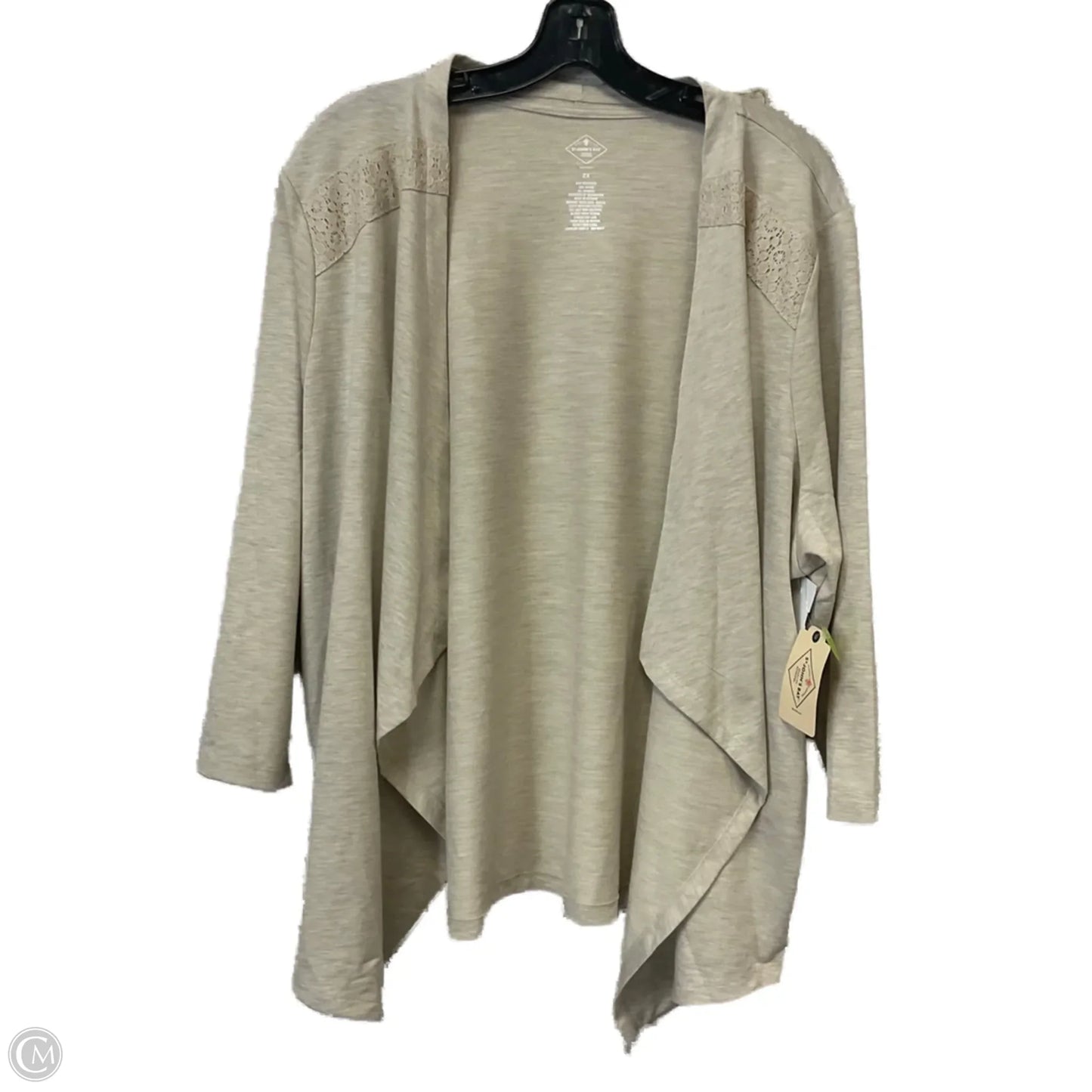 Cardigan By St Johns Bay In Tan, Size: 2x