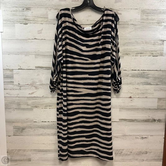 Dress Casual Short By Calvin Klein In Black & Brown, Size: 2x