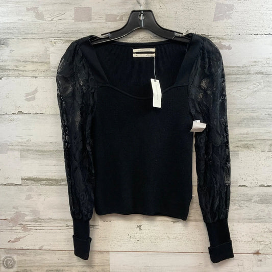 Top Long Sleeve By Anthropologie In Black, Size: Xxs