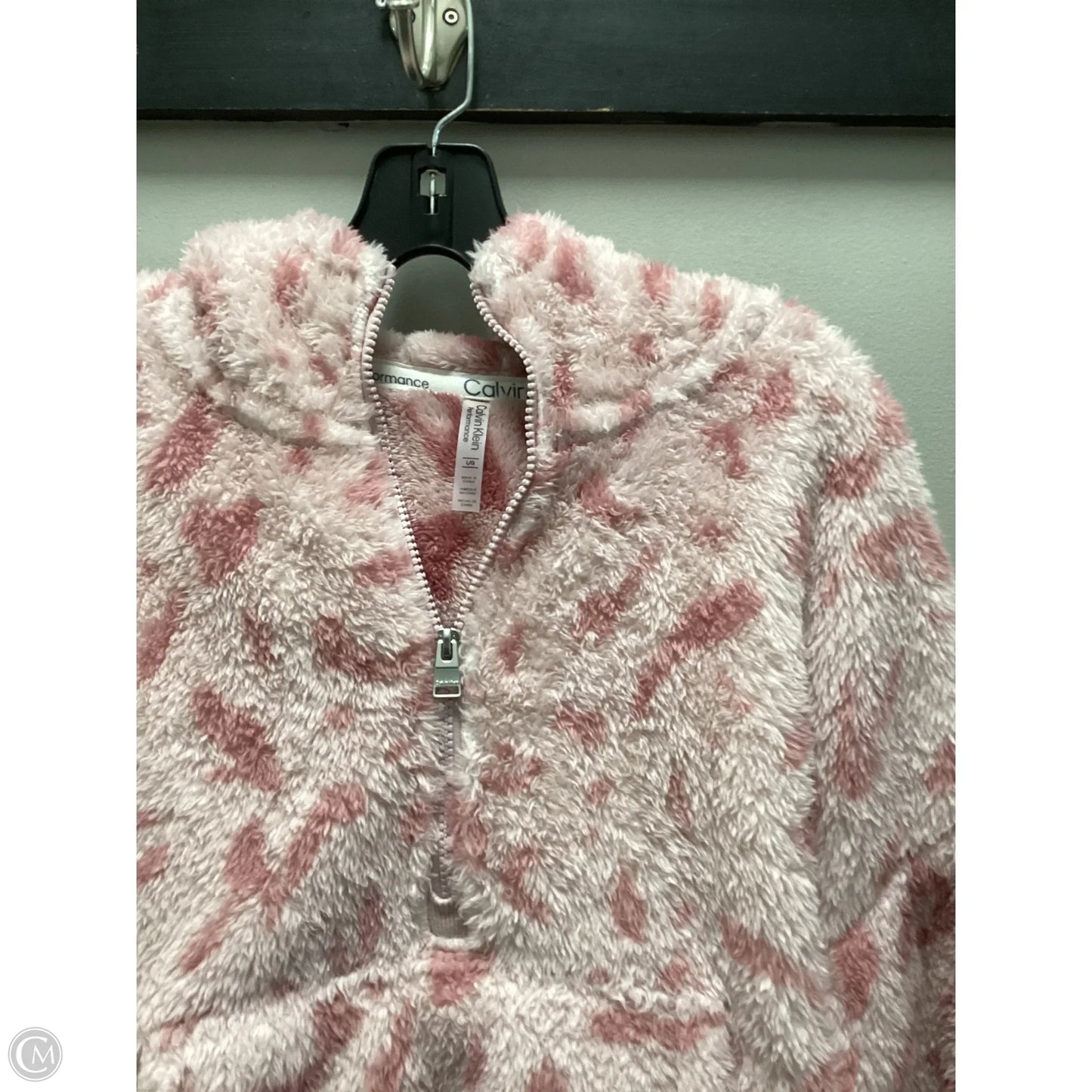 Sweatshirt Hoodie By Calvin Klein Performance In Pink, Size: L