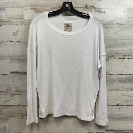 Top Long Sleeve By Chaser In White, Size: S