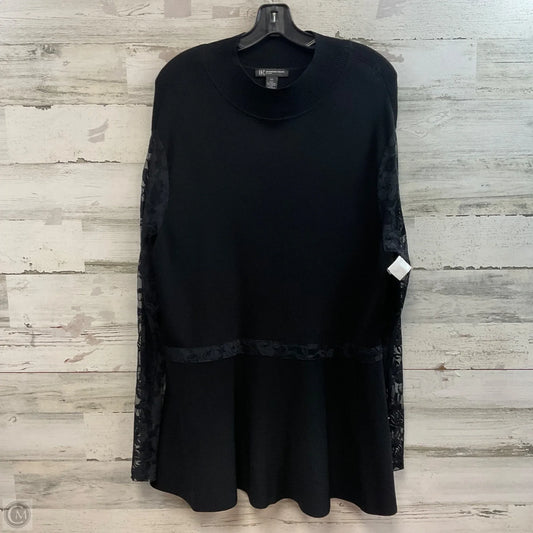 Tunic Long Sleeve By Inc In Black, Size: 2x