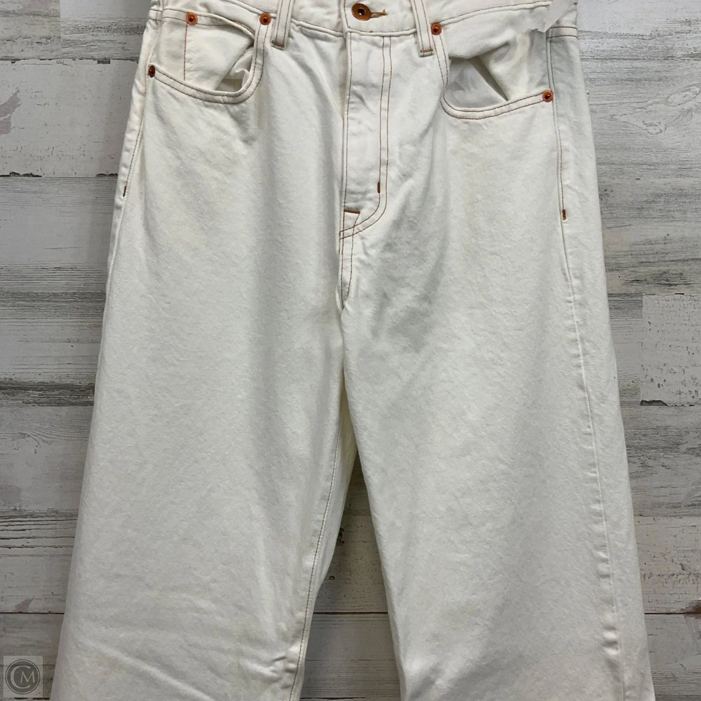 Jeans Wide Leg By Cma In White Denim, Size: 4