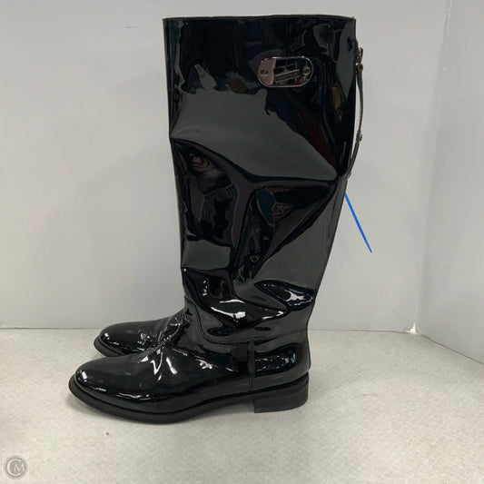 Boots Luxury Designer By Burberry In Black, Size: 8.5