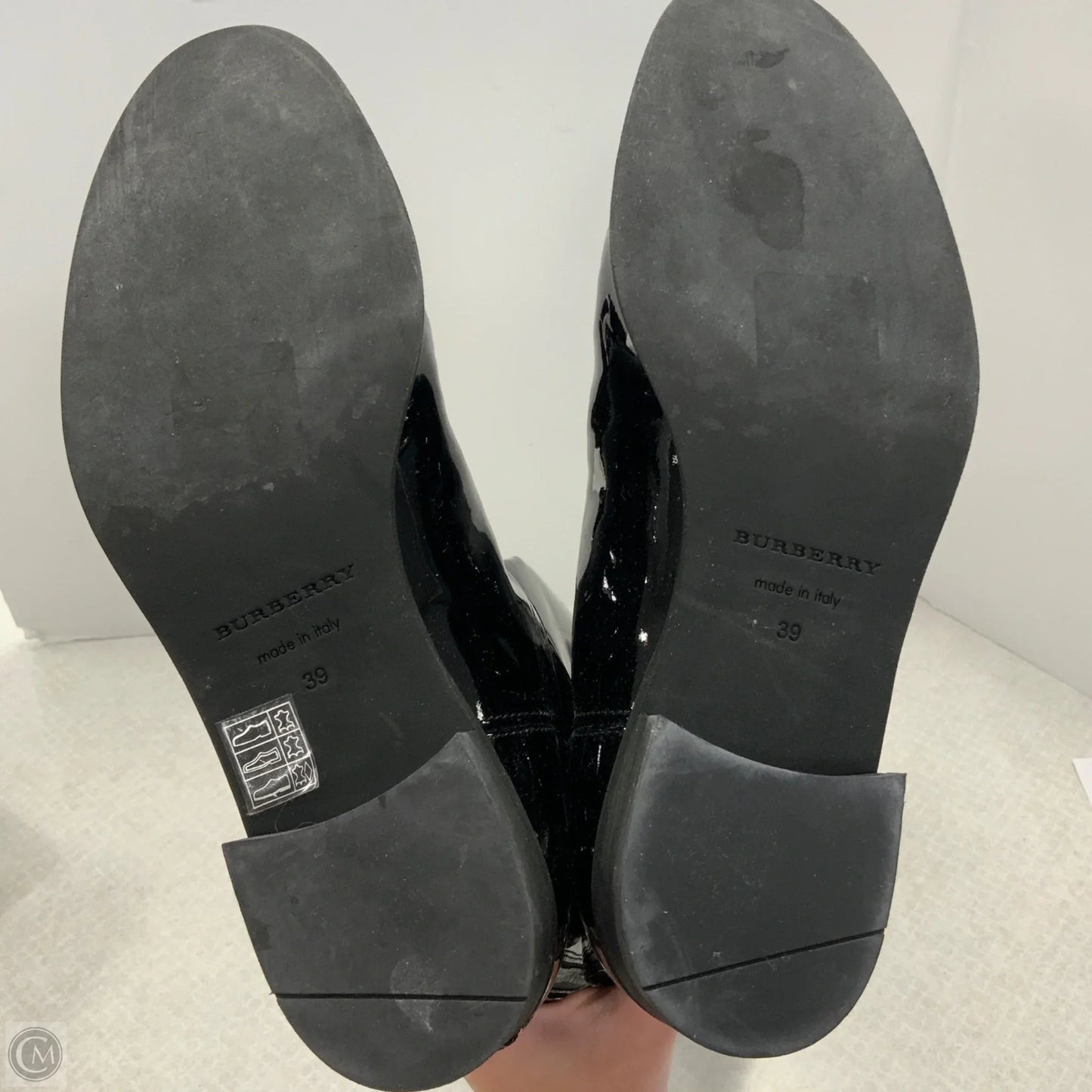 Boots Luxury Designer By Burberry In Black, Size: 8.5