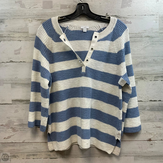 Sweater By J. Jill In Blue & White, Size: M