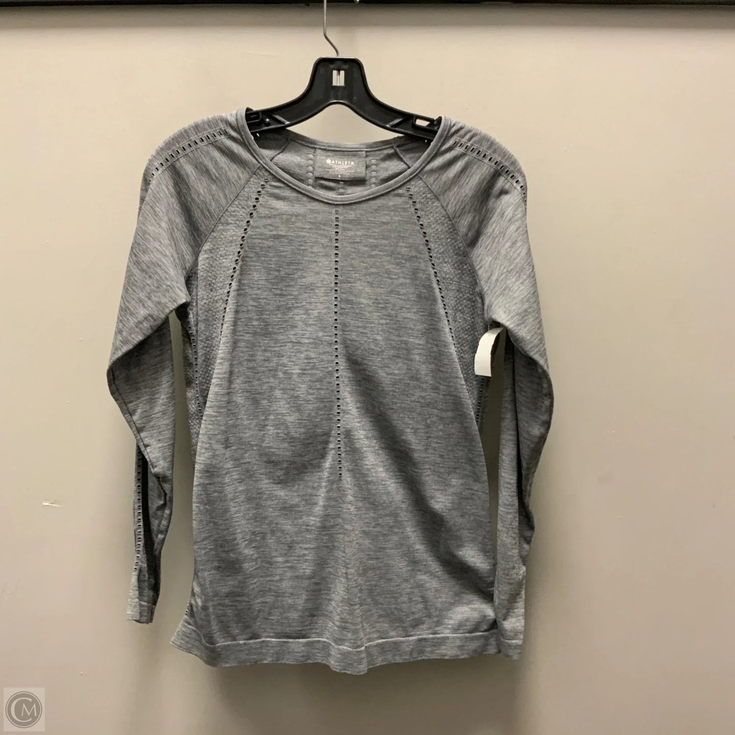 Athletic Top Long Sleeve Crewneck By Athleta In Grey, Size: S