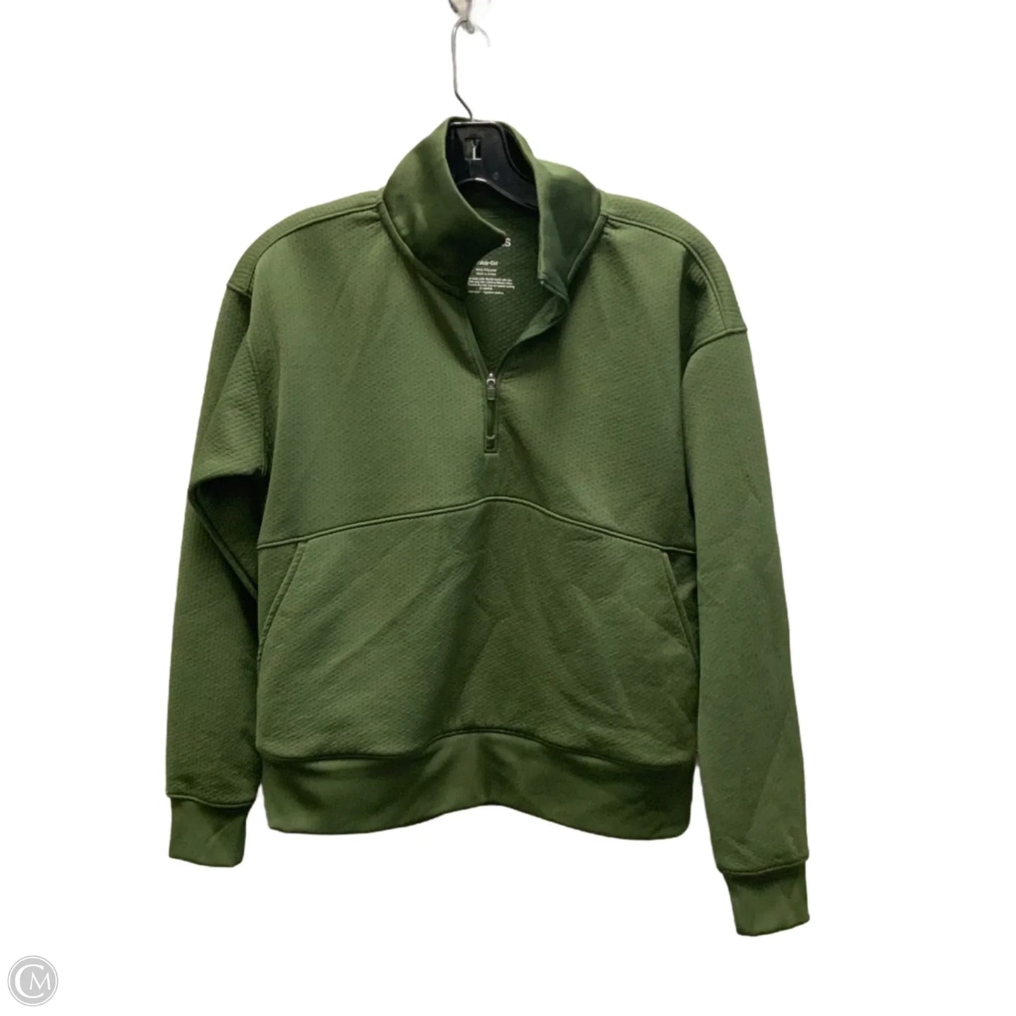 Athletic Top Long Sleeve Collar By Xersion In Green, Size: Xs