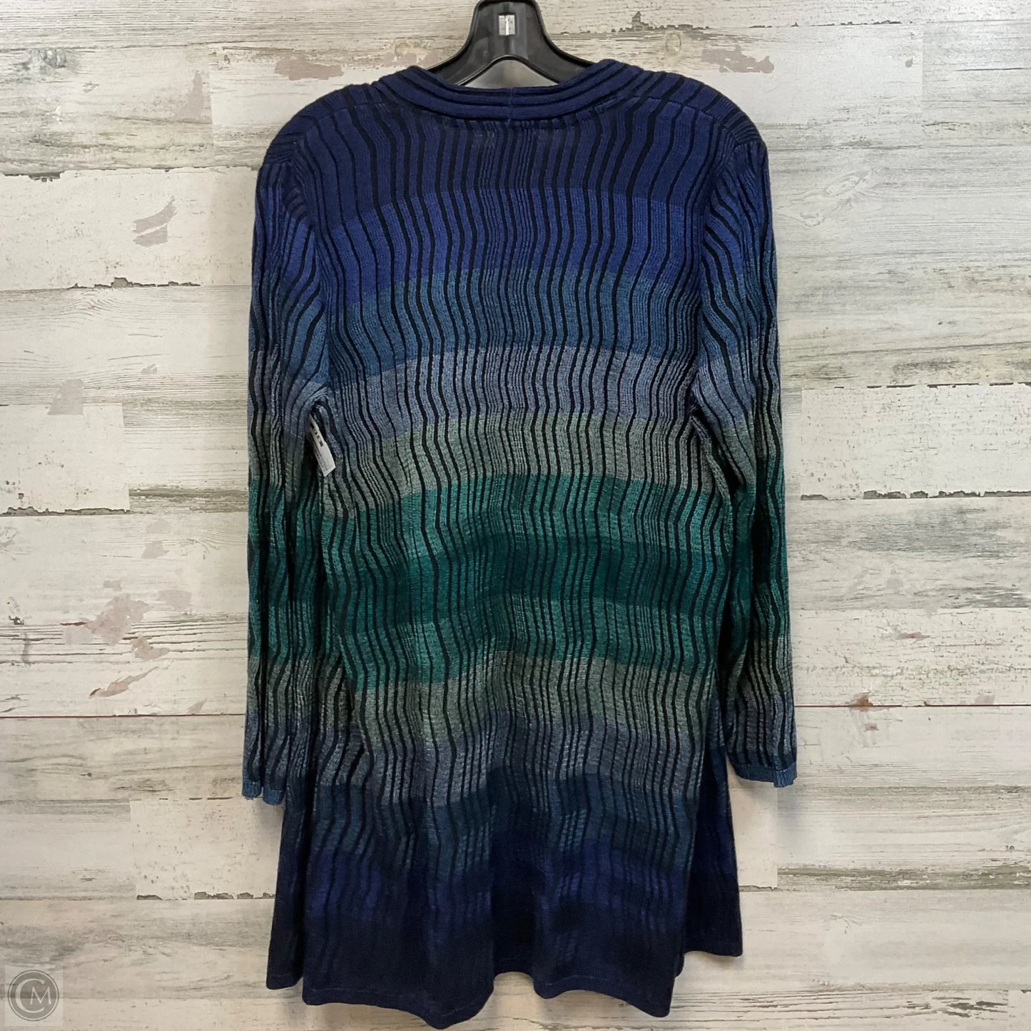 Cardigan By Chicos In Blue & Green, Size: 2
