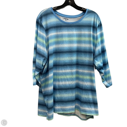 Top Short Sleeve By Lands End In Blue, Size: 3x
