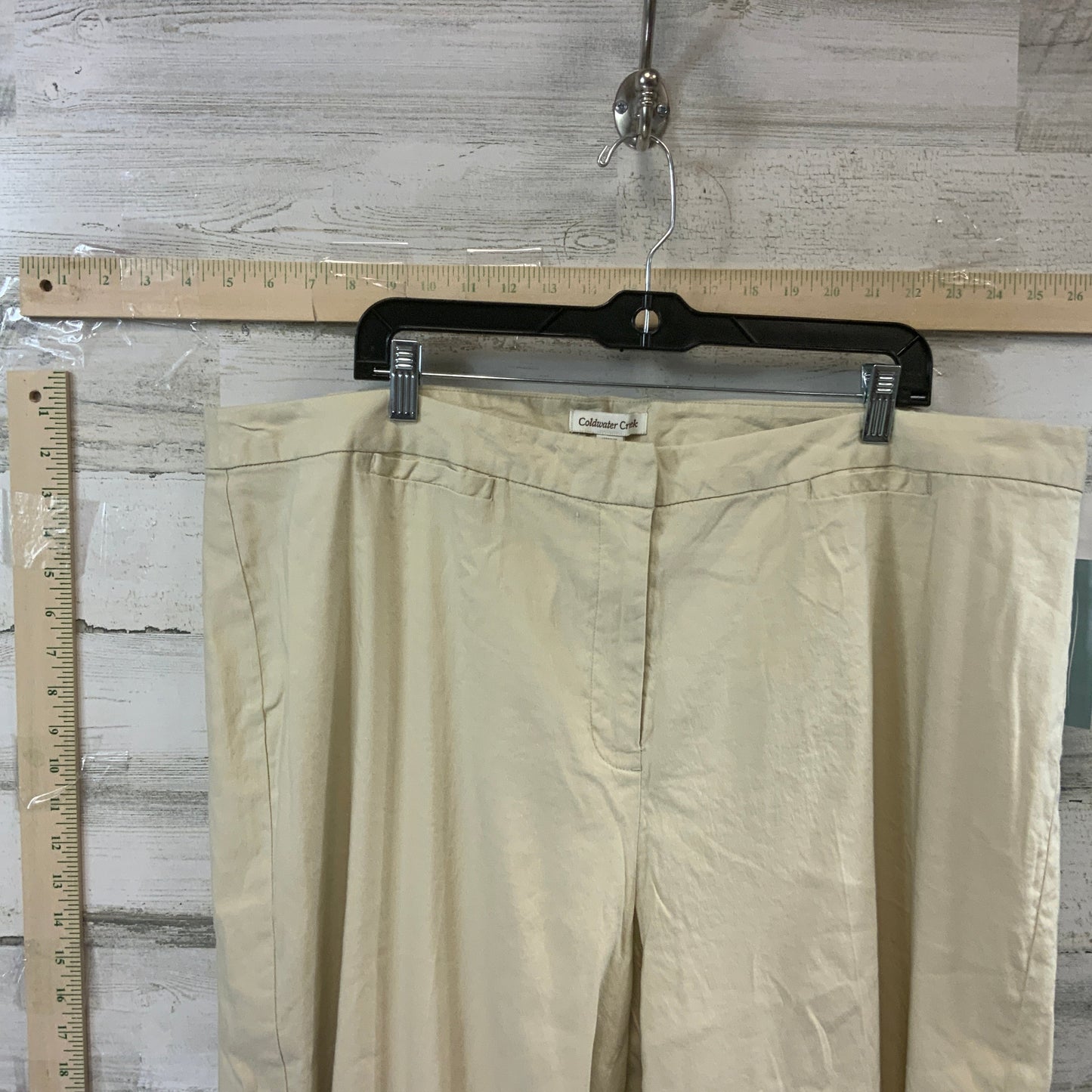 Tan Pants Linen Coldwater Creek, Size 22w