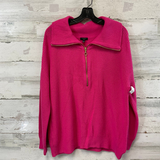 Sweater By Talbots In Pink, Size: 1x