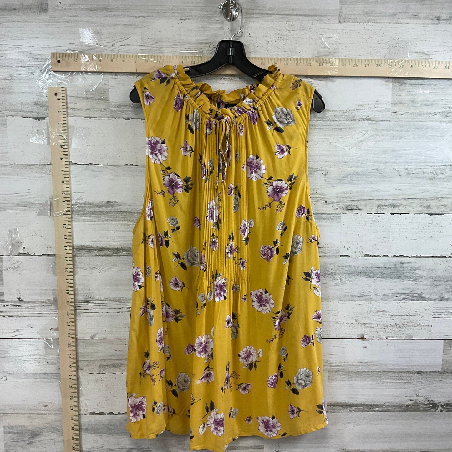 Yellow Top Sleeveless Torrid, Size 2x