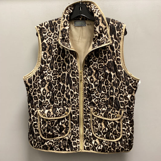 Vest Puffer & Quilted By CASUAL IDENTITY In Animal Print, Size: Xl