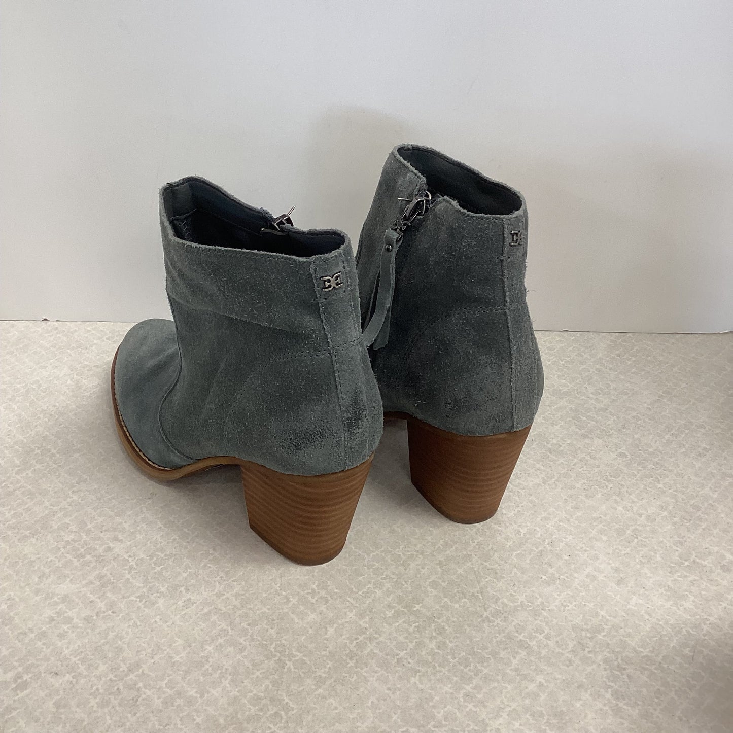 Boots Ankle Heels By Sam Edelman In Grey, Size: 8.5