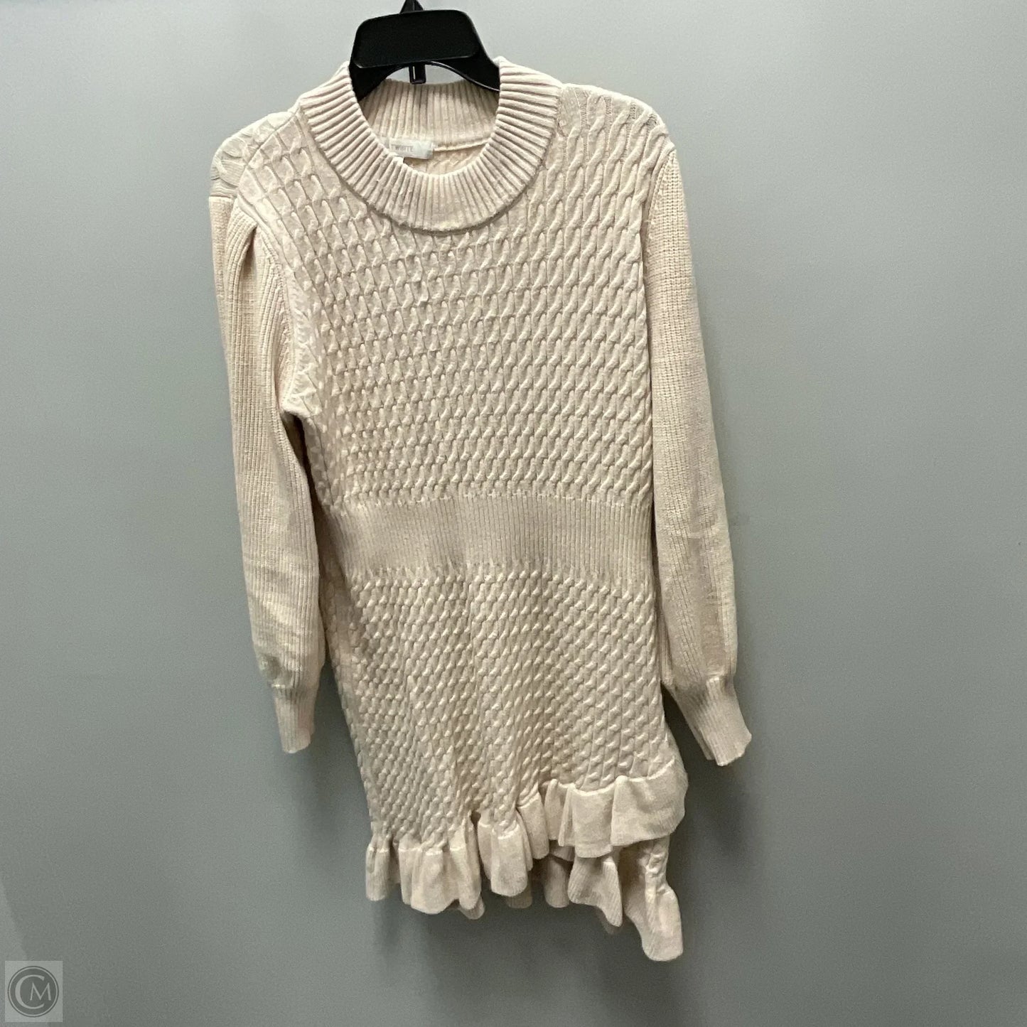 Dress Sweater By Flat White In Cream, Size: 2x