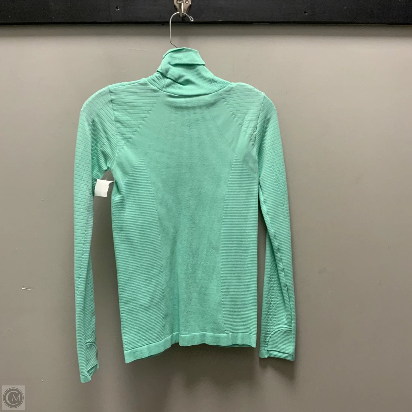 Athletic Top Long Sleeve Collar By Athleta In Aqua, Size: Xxs