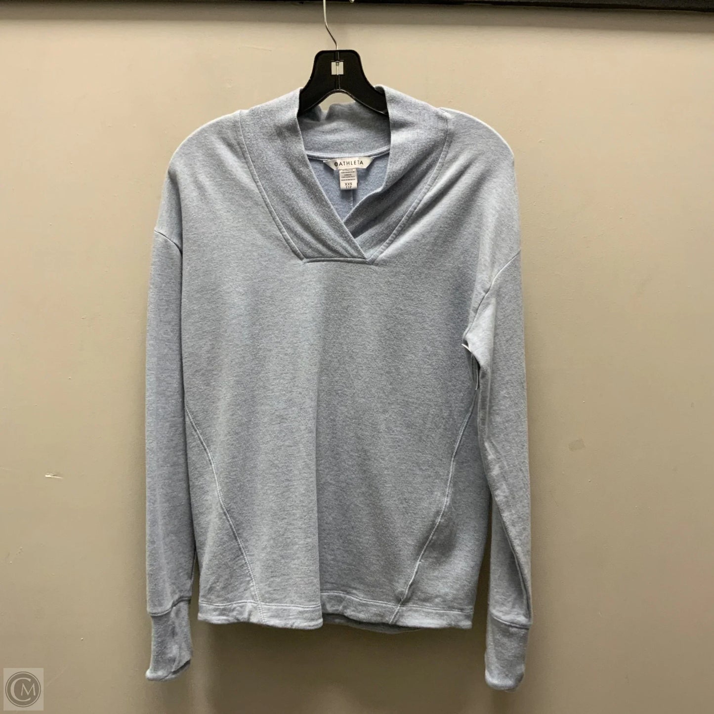 Athletic Top Long Sleeve Collar By Athleta In Blue, Size: Xxsp