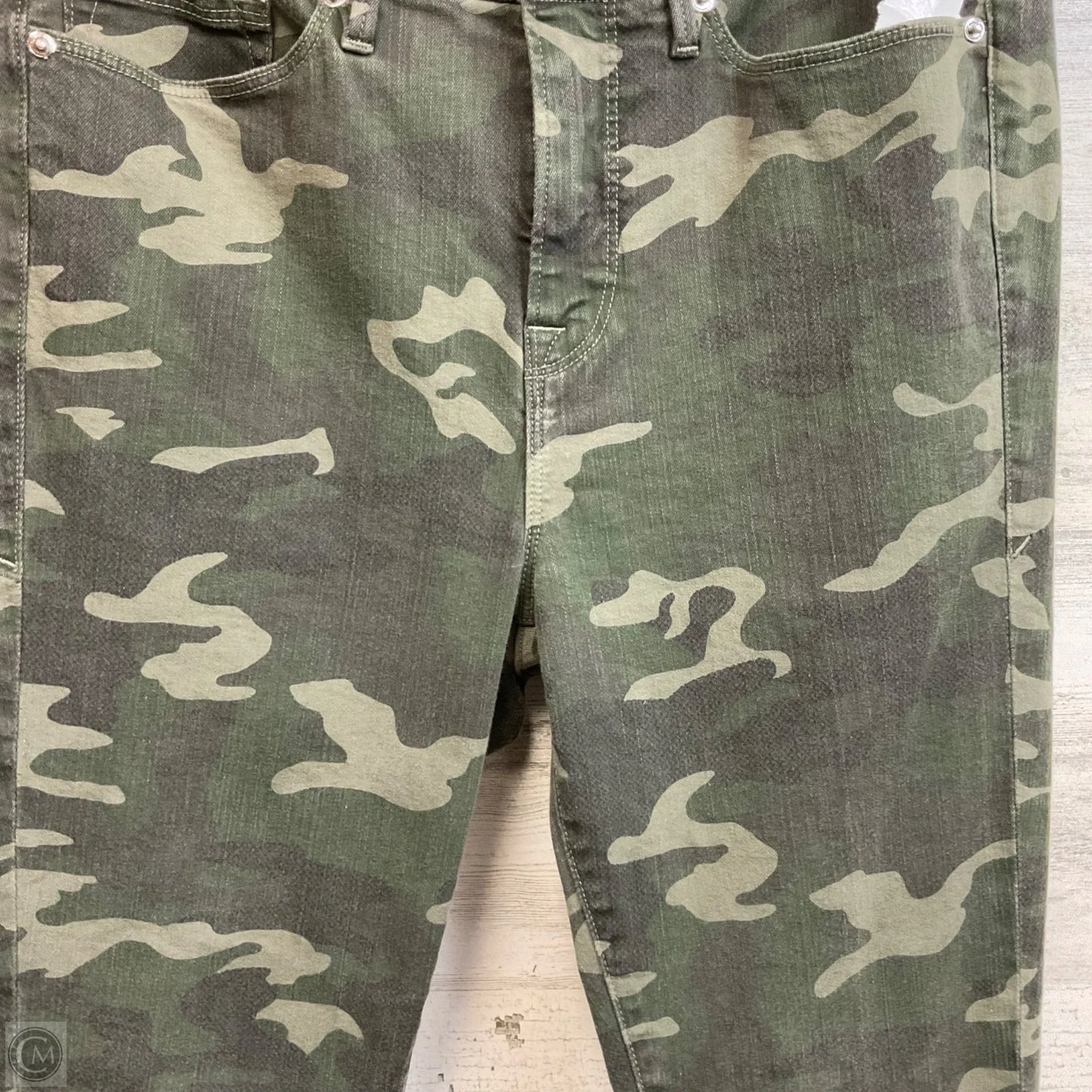 Jeans Skinny By Good American In Green, Size: 10