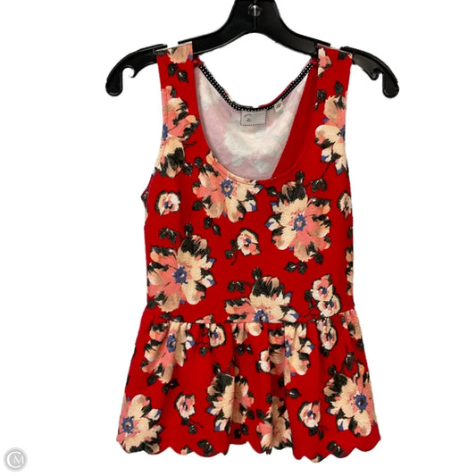 Top Sleeveless By Anthropologie In Red, Size: S