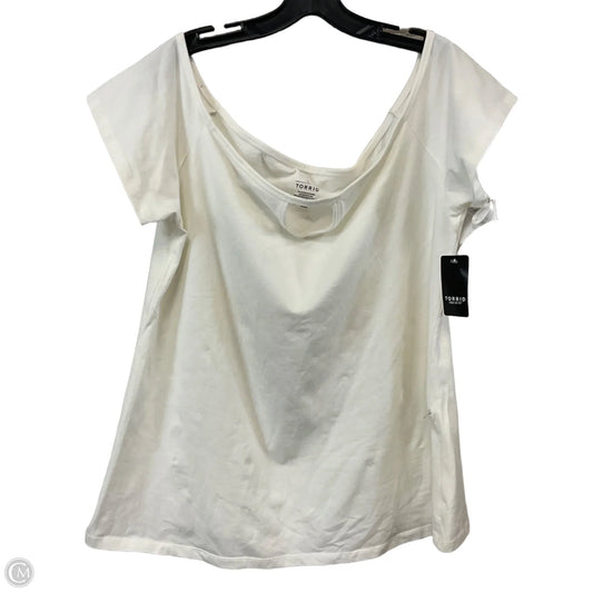 Top Short Sleeve By Torrid In White, Size: 3x