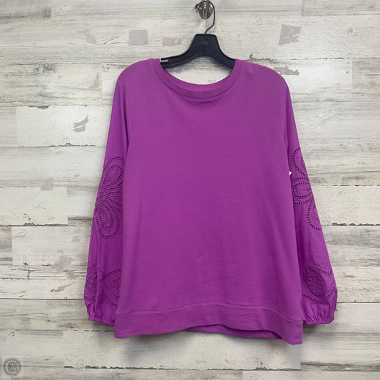 Top Long Sleeve By Talbots In Purple, Size: M