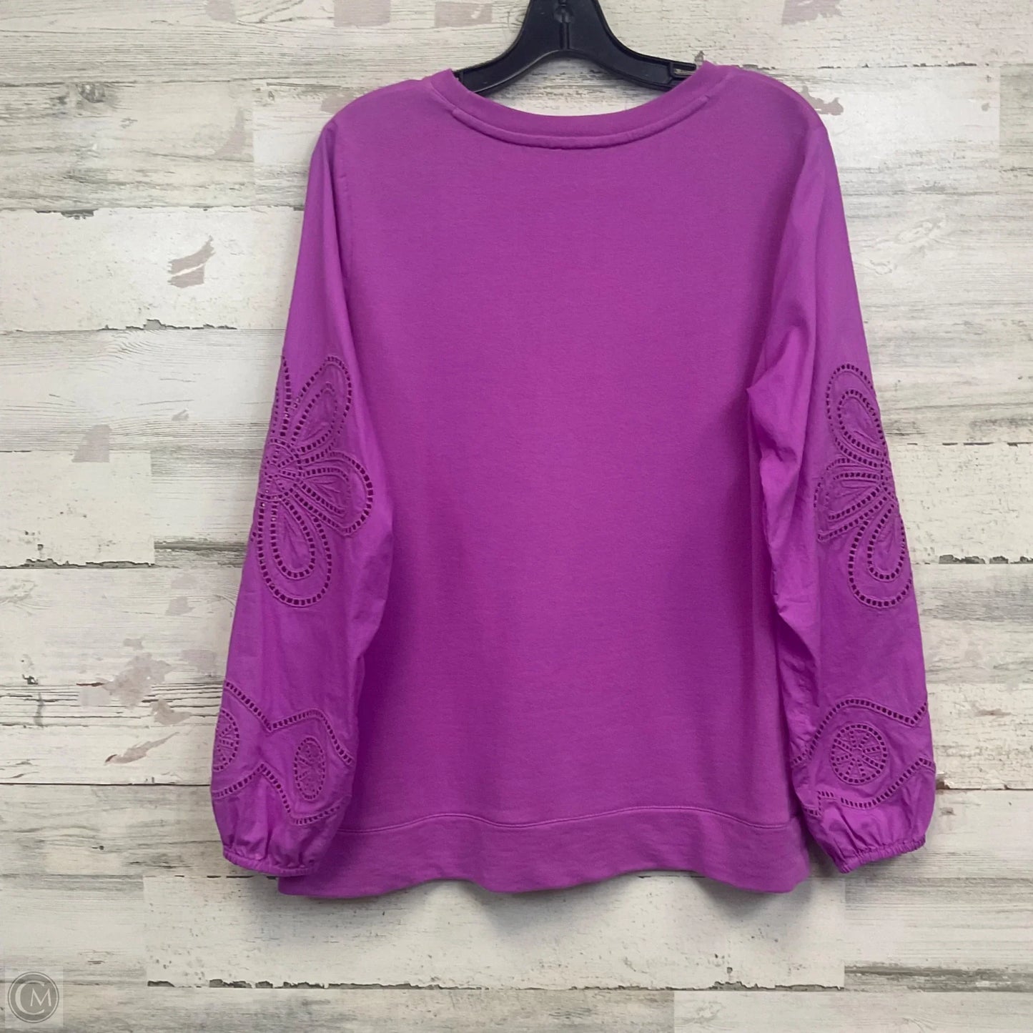 Top Long Sleeve By Talbots In Purple, Size: M