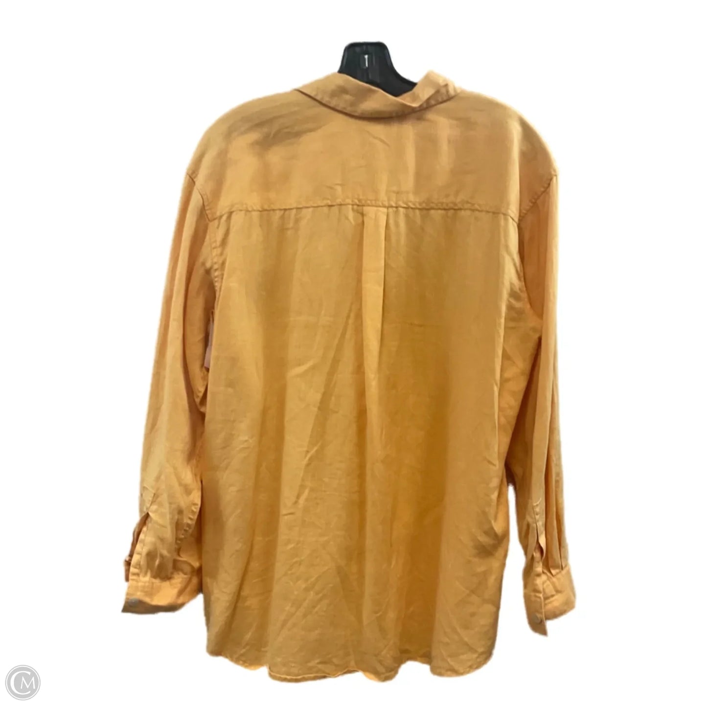 Top Long Sleeve By Sigrid Olsen In Orange, Size: M