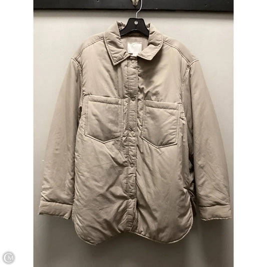 Jacket Puffer & Quilted By H&m In Tan, Size: L