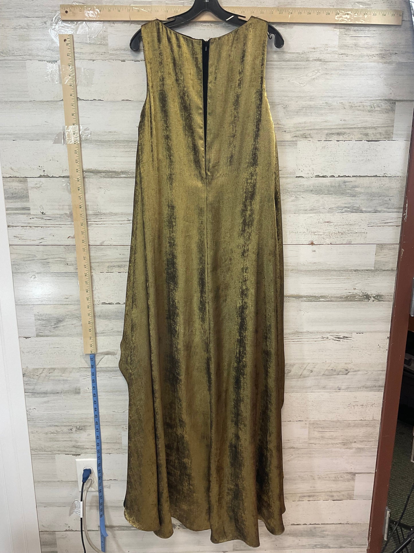 Gold Dress Party Long Badgley Mischka, Size M