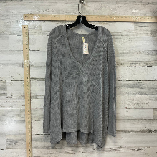 Grey Top Long Sleeve Free People, Size S